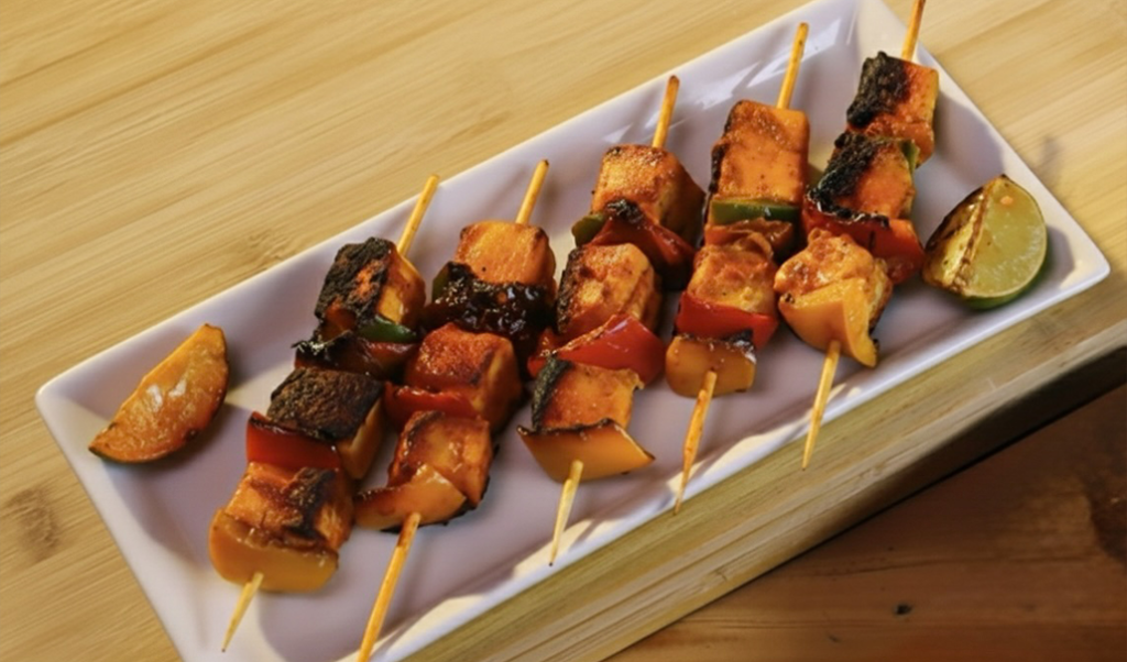 Paneer Tikka with a Golden ZAFF Finish